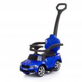 Кола за яздене с дръжка BMW синя