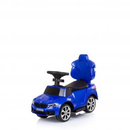 Кола за яздене с дръжка BMW синя
