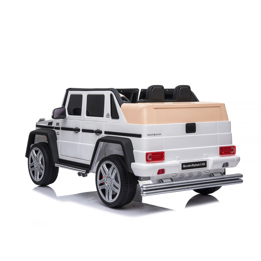 Джип Mercedes Maybach G650 бял EVA гуми с кожена седалка