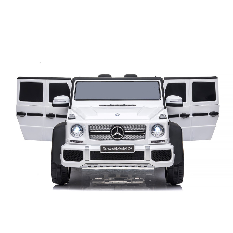 Джип Mercedes Maybach G650 бял EVA гуми с кожена седалка