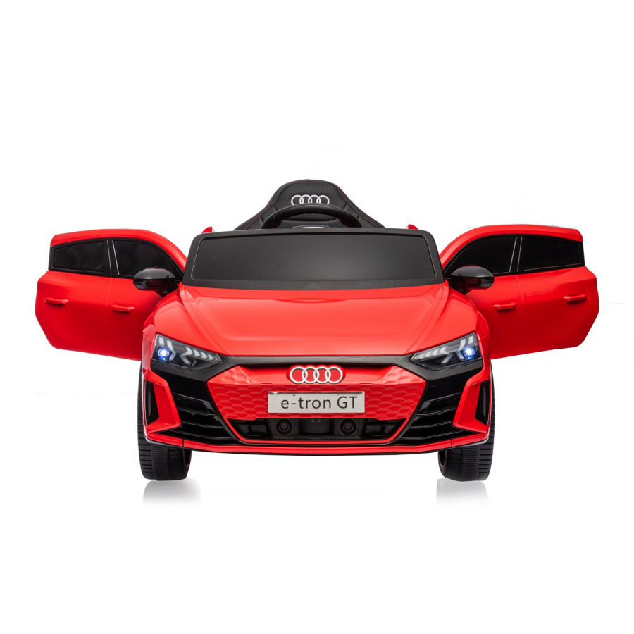 Електрическа кола Audi e-Tron червена с кожена седалка