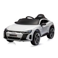 Електрическа кола Audi e-Tron бял с кожена седалка