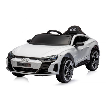 Електрическа кола Audi e-Tron бял с кожена седалка