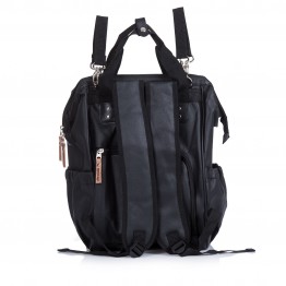 Раница- чанта за количка черна кожа
