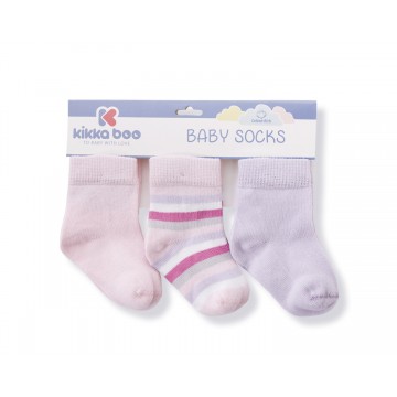 Бебешки чорапи Stripes Purple 6-12м