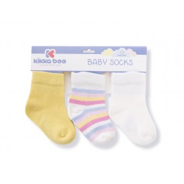 Бебешки чорапи Stripes Yellow 6-12м