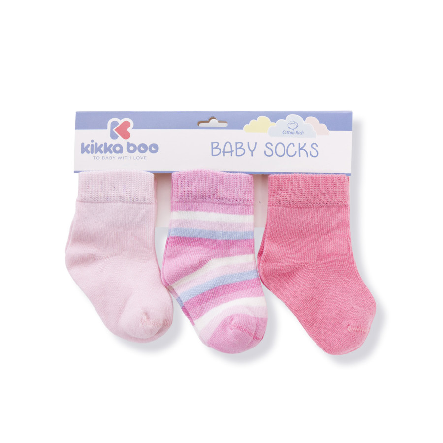 Бебешки чорапи Stripes Pink 1-2г