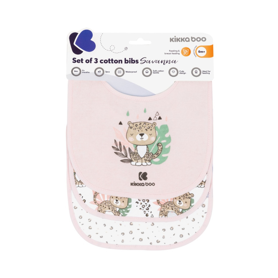Сет памучни лигавници 3 броя Savanna Pink