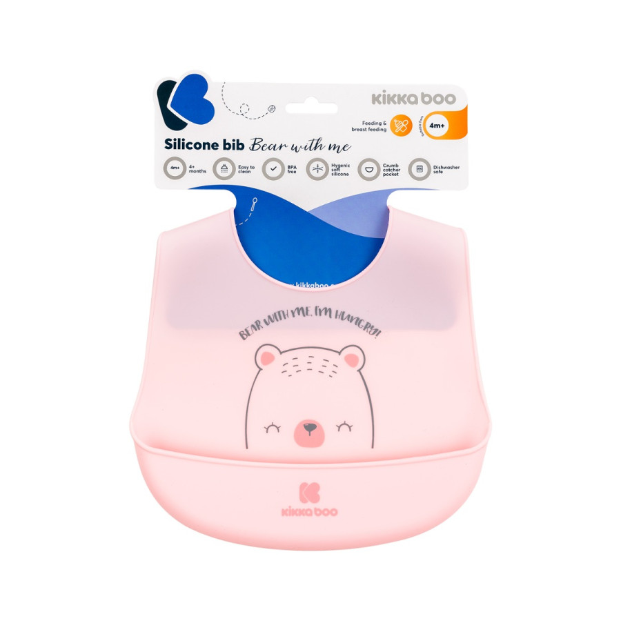Лигавник силиконов Bear with me Pink