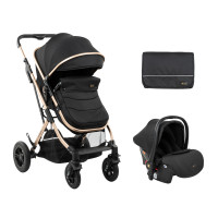 Комбинирана количка 3в1 с трансформираща седалка Kaia Black