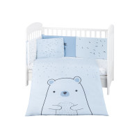 Бебешки спален комплект 6 части 70/140 Bear with me Blue