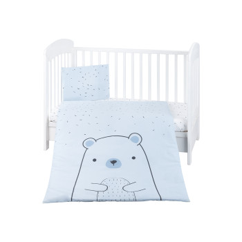 Бебешки спален комплект 3 части Bear with me Blue