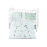 Бебешки спален комплект 6 части 60/120 Bear with me Mint