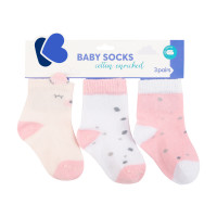Бебешки чорапи с 3D уши Bear with me Pink 6-12м