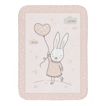 Супер меко бебешко одеяло 80/110 см Rabbits in Love