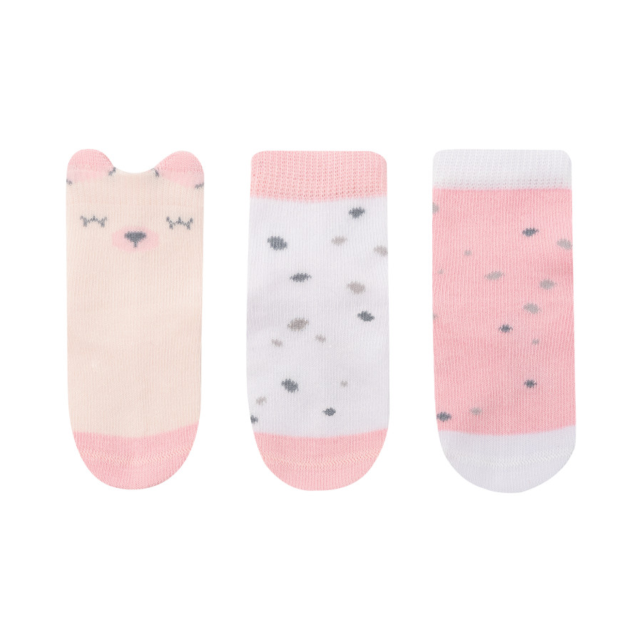 Бебешки чорапи с 3D уши Bear with me Pink 0-6м
