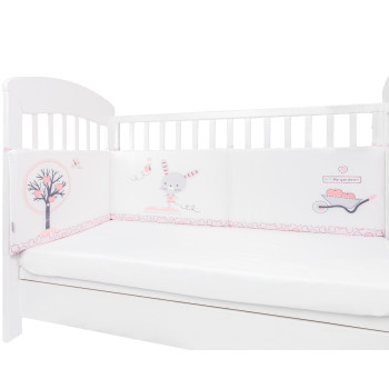 Обиколник с дунапрен Pink Bunny 180см