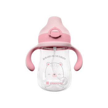 Чаша тританова с мек накрайник 300мл Bear with me Pink