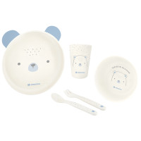 Сет за хранене пластмаса Bear with me Blue