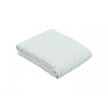 Лятно одеяло от муселин двупластово 100х100 см Dots Blue