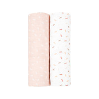 Комплект 2бр муселинови пелени 80х80 см Confetti Pink