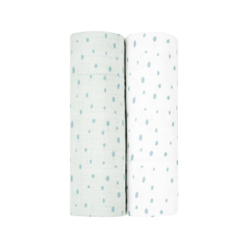 Комплект 2бр муселинови пелени 80х80 см Dots Blue