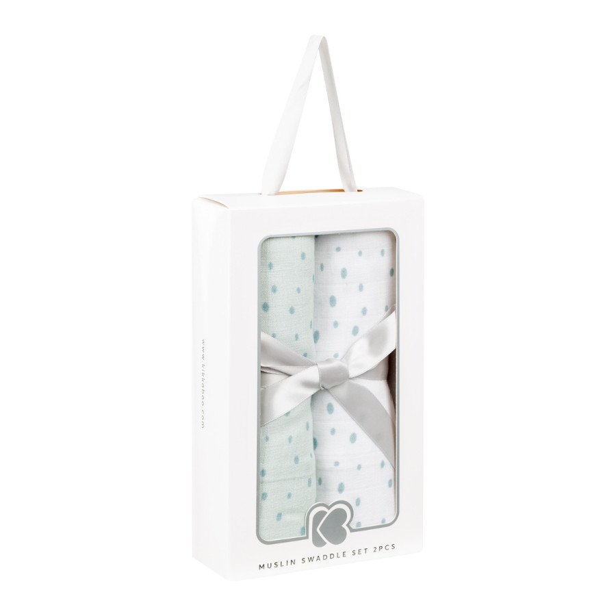 Комплект 2бр муселинови пелени 80х80 см Dots Blue