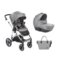 Комбинирана количка 2в1 с кош за новородено Thea Light Grey