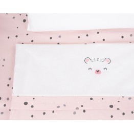 Бебешки спален комплект за мини-кошара 5ч Bear with me Pink