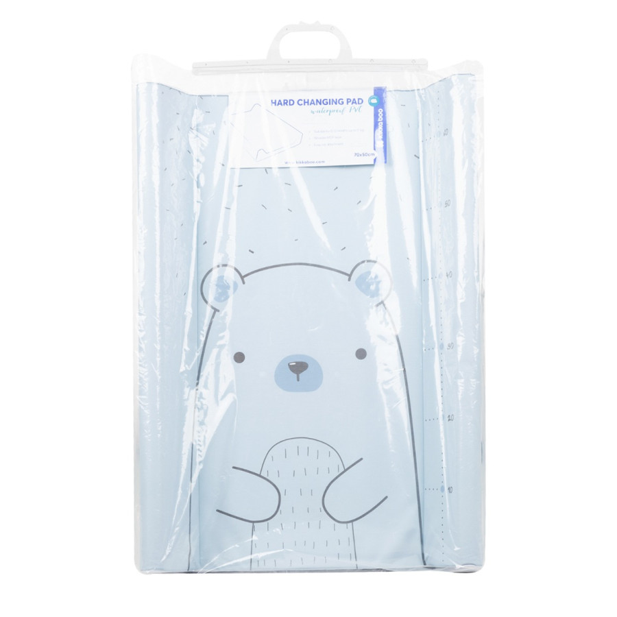 Твърда PVC подложка за повиване 70х50см Bear with me Blue