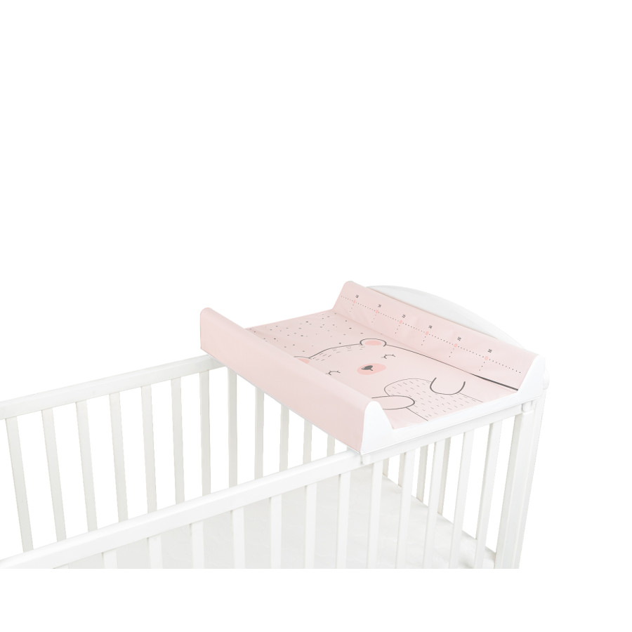 Твърда PVC подложка за повиване 80х50см Bear with me Pink