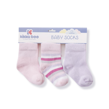 Бебешки чорапи Stripes Purple 0-6м