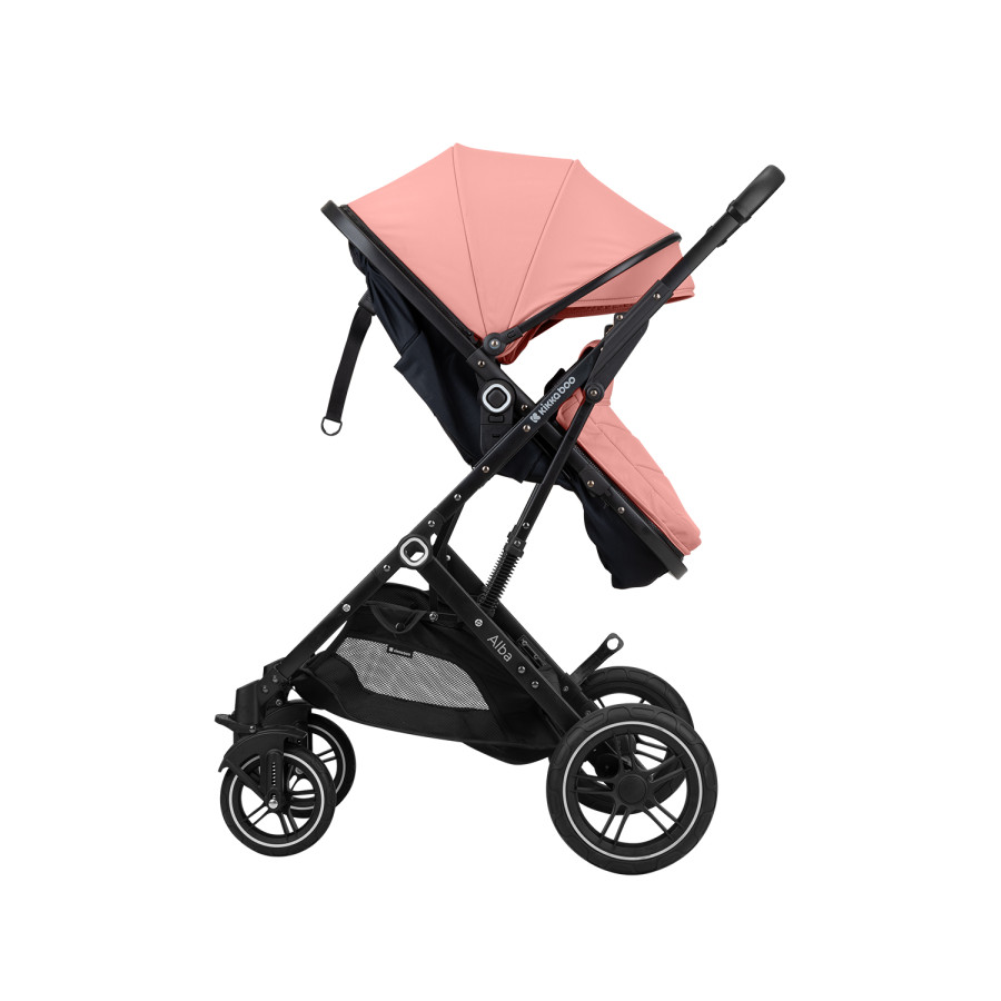 Комбинирана количка 3в1 с трансформираща седалка Alba Pink