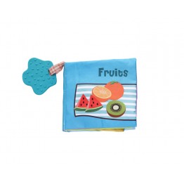Образователна текстилна книжка с чесалка Fruits
