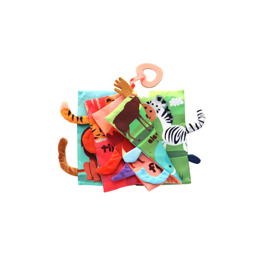 Образователна текстилна книжка с чесалка Forest animals
