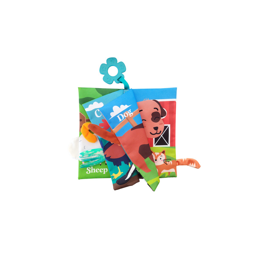 Образователна текстилна книжка с чесалка Farm tails