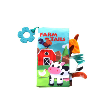 Образователна текстилна книжка с чесалка Farm tails
