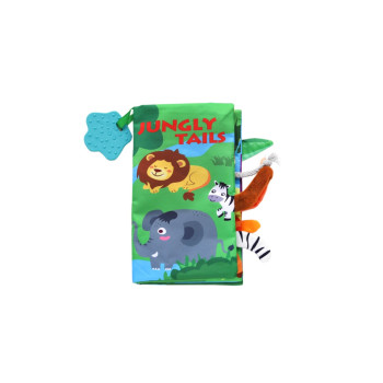 Образователна текстилна книжка с чесалка Jungly tails