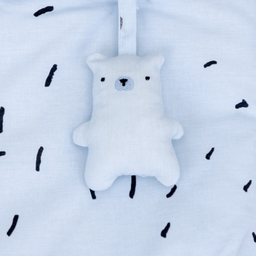 Кош за памперси с връзки Bear with me Blue