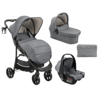 Комбинирана количка 3в1 Selina Light Grey 2024