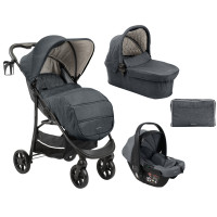 Комбинирана количка 3в1 Selina Dark Grey 2024
