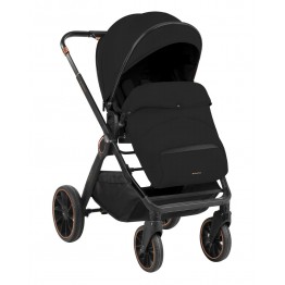 Комбинирана количка 2в1 с кош за новородено Tiffany Black 2024