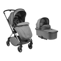 Комбинирана количка 2в1 с кош за новородено Lanah Grey