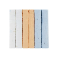 Комплект 6 бр муселинови кърпички 30х30 см Stripy Friends