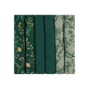 Комплект 6 бр муселинови кърпички 30х30 см Secret Garden Green