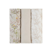 Комплект 3 бр муселинови пелени 100х100 см Secret Garden Beige
