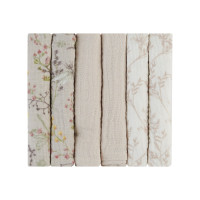 Комплект 6 бр муселинови кърпички 30х30 см Secret Garden Beige