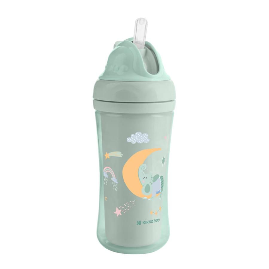 Чаша със силиконовa сламка 220мл Moony me Mint