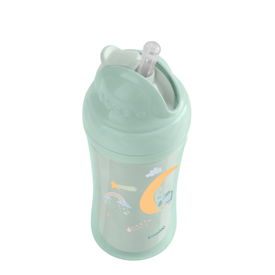 Чаша със силиконовa сламка 220мл Moony me Mint