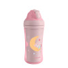 Чаша със силиконовa сламка 220мл Moony me Pink